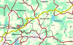 Übersicht Jakobsweg Breckerfeld-Lennep